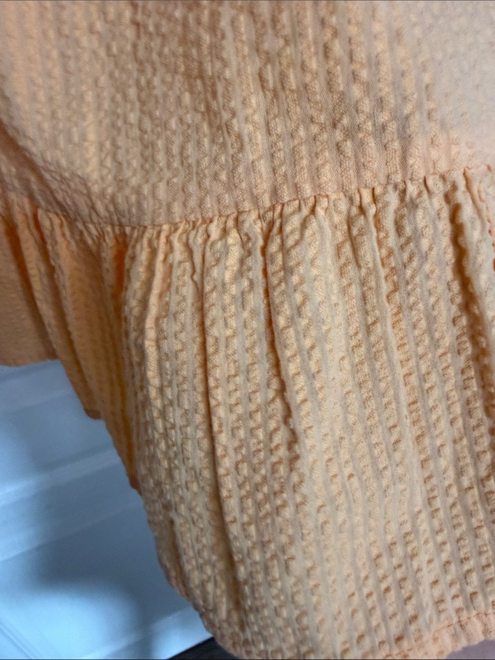 ASOS Peach Ruffle-Hem Square Neck Tank - Picture 5 of 5